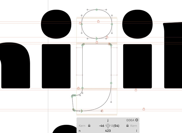 sidebearings