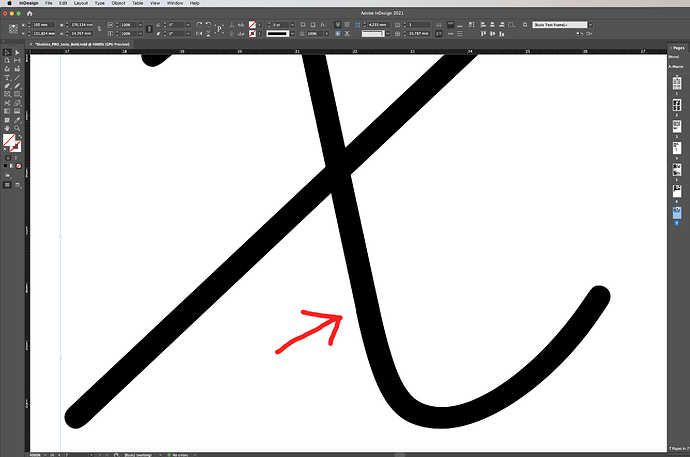 indesign – exported font