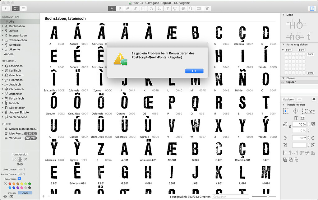 Export Failure: PostScript Source font - Glyphs - Glyphs Forum