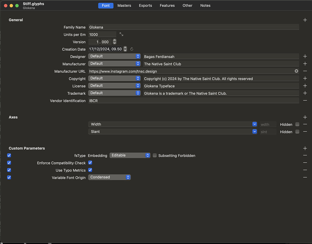 Encoding Glyph Problem Problem with naming font variables - Glyphs - Glyphs Forum