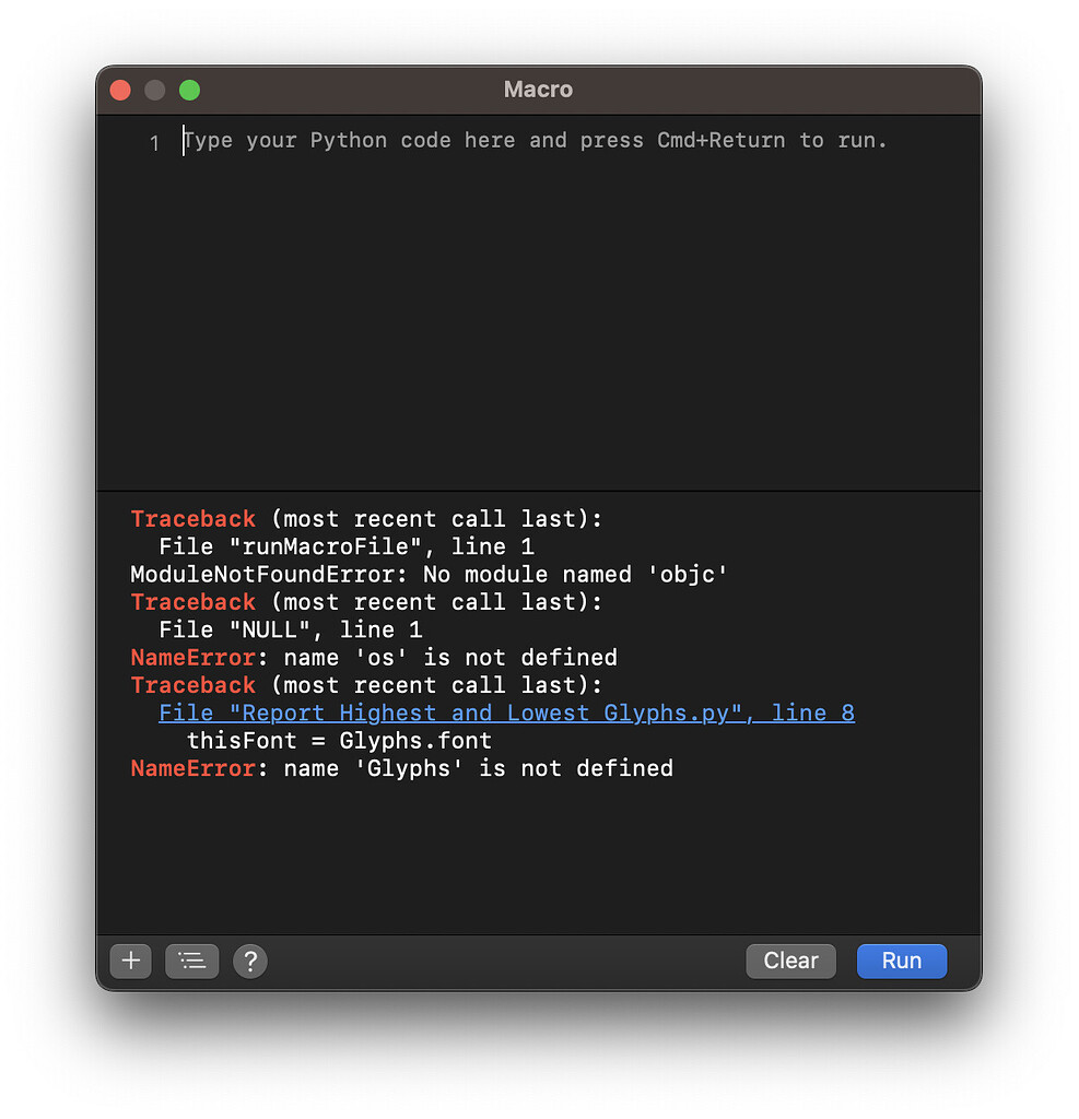 Scripts does not work in M2 chip Mac Mini - Scripting - Glyphs Forum