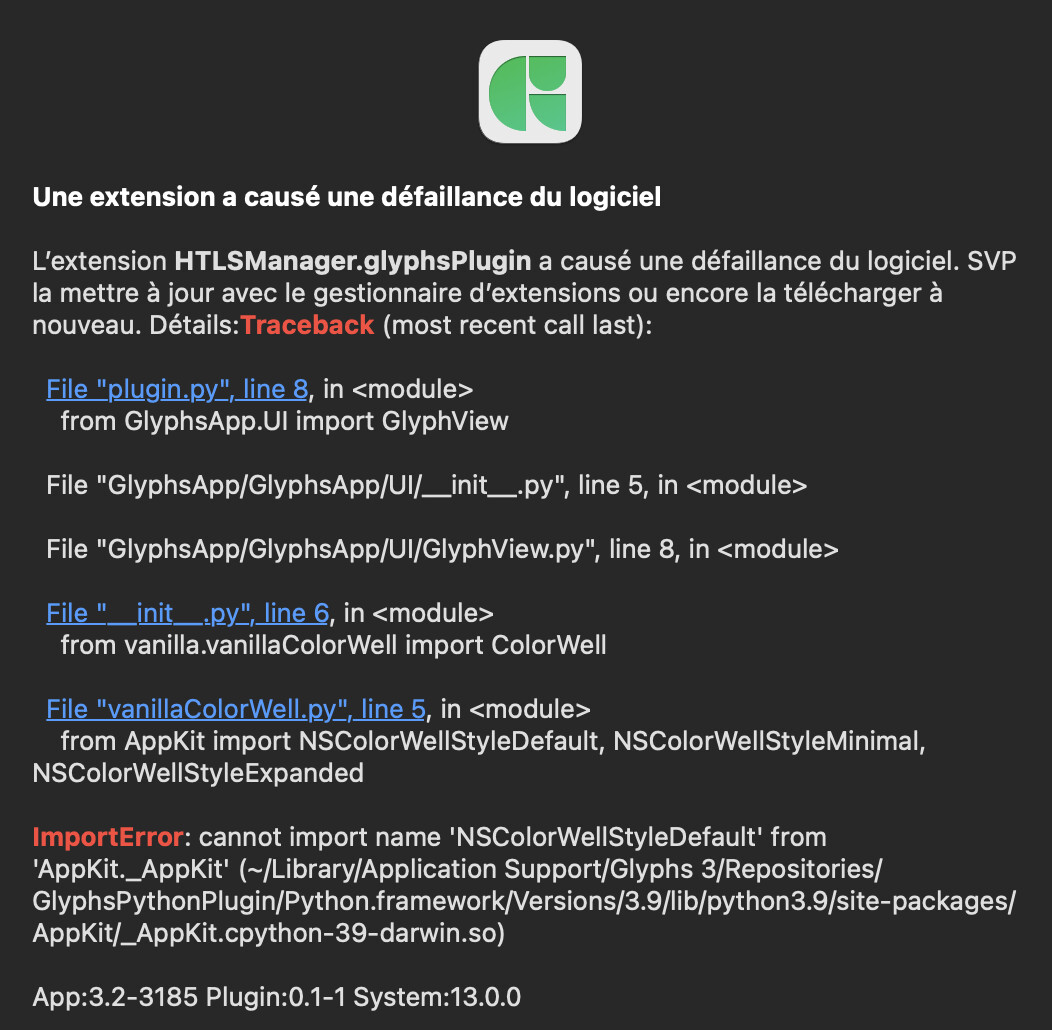 HT Letterspacer does not start + HTLS Manager bug - Glyphs - Glyphs Forum